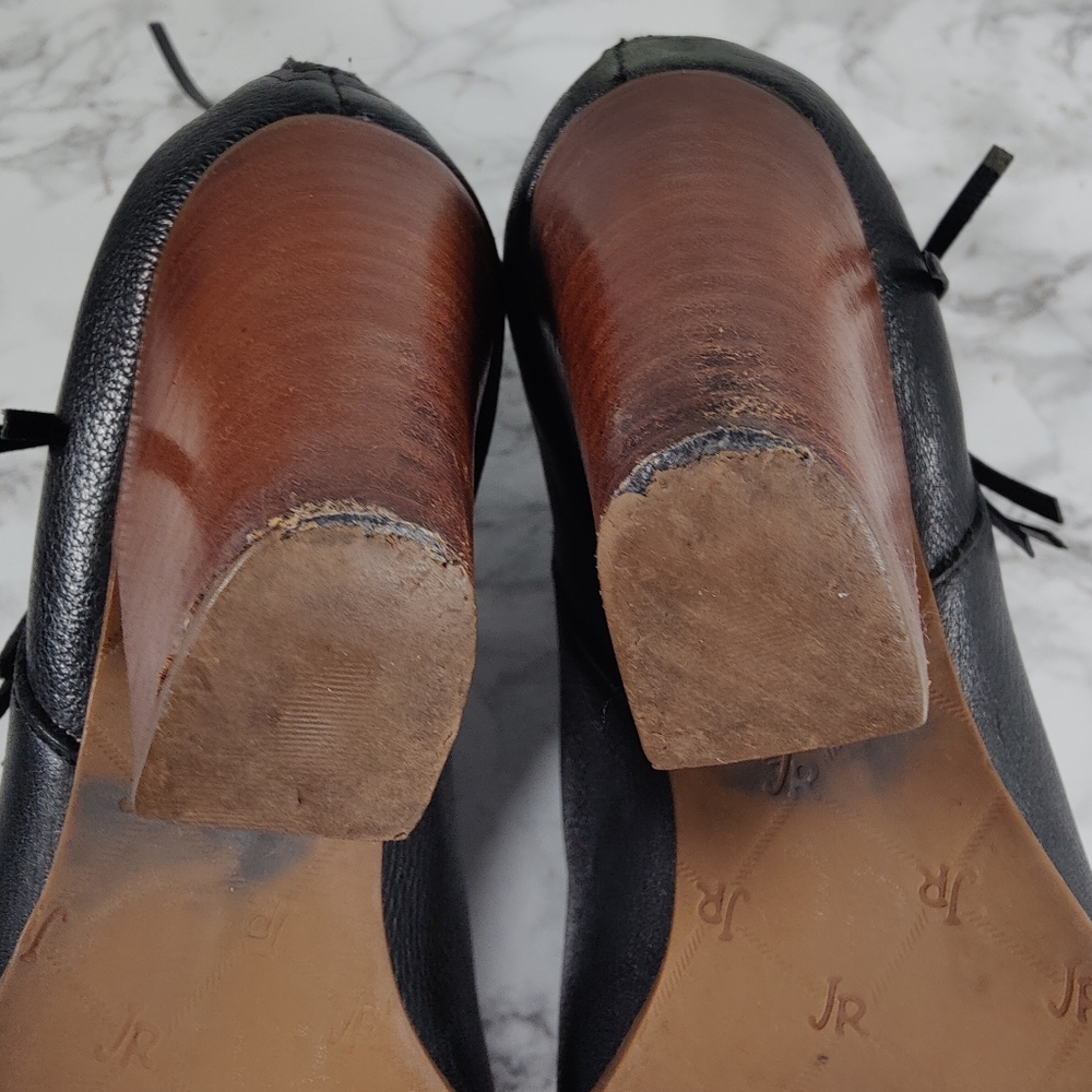 Jack Rogers Greer Black Leather Booties Size 7.5 - Picture 9 of 13